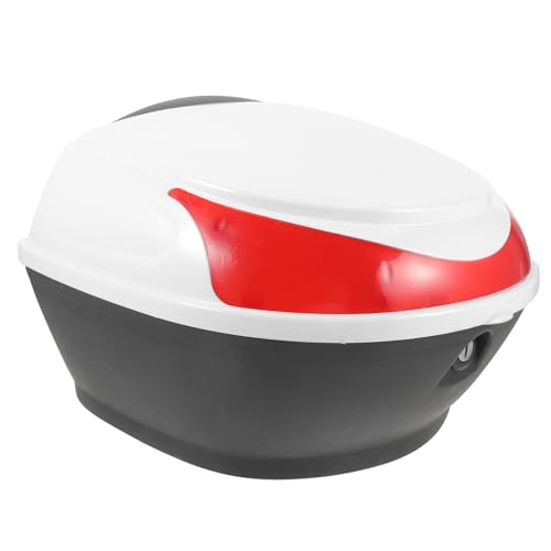 Boîte de stockage pour moto blanc au design élégant et aérodynamique
