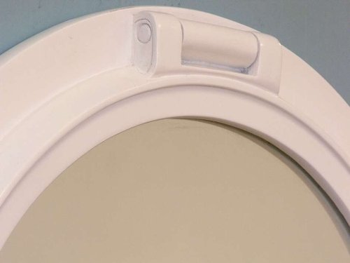 Hampton Nautical Gloss White Finish Porthole Mirror, 24" #TOP5