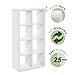 Furinno Cubicle Open Back Decorative Cube Storage Organizer, 8-Cube, White