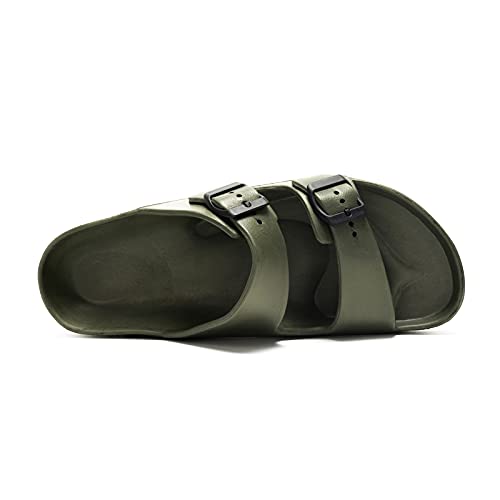 Image of Luffymomo Adjustable Slip on Eva Double Buckle Slides for Mens