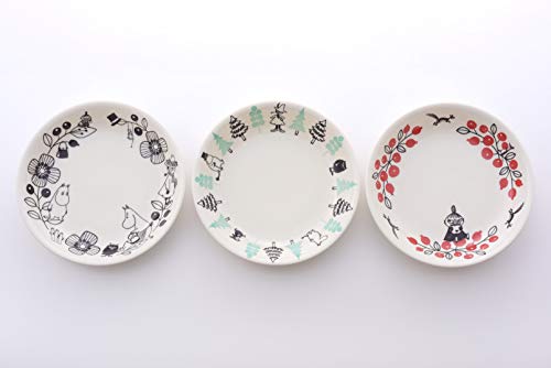 山加商店(Yamakasyoten) お皿 皿 セット プレート カレー皿 パスタ皿 キャラクター ムーミン かわいい 北欧 MOOMINバレー カレー&パスタ皿 (3柄組) 白、黒、緑、赤のサムネイル