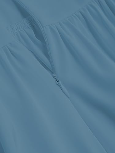 CIDER Maxi Dress Sleeveless Backless Ruffle V Neck High Waist Elegant Prom Dresses for Women Wedding Party Gowns3