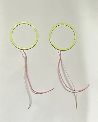 Image of Universal 60MM 2PC /SET Car Bike DRL Daytime Running Light Angle Eyes LED Ring COB LED Halo Ring Ice-Blu