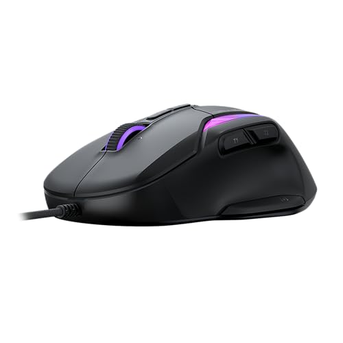 Kone II: Mouse da gaming RGB cablato ed ergonomico, Sensore ottico da 26K DPI, ciclo di vita degli switch ottici di 100 milioni di clic, 23 input personalizzabili: Nero cenere - Mouse gaming - Immagine 7