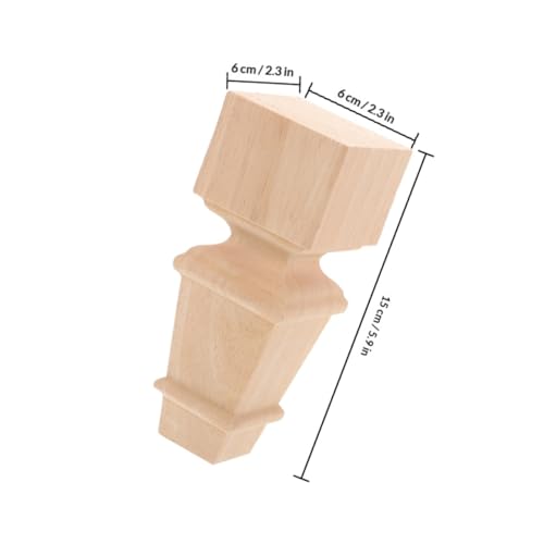 Patas de madera maciza de repuesto para reparar bases de armarios y sofás bajos 3