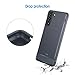 JETech Slim Fit Case for Samsung Galaxy S21 5G 6.2-Inch, Thin Phone Cover with Shock-Absorption and Carbon Fiber Design (Blue Gray)