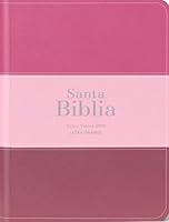 Biblia RVR 1960 Compacta Letra Grande 11 puntos Símil Piel Tricolor Fucsia Rosado Rojo Granate con Cierre y Índice 8418853557 Book Cover