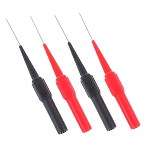 TEHAUX 4個 テストプローブ ピアスニードル マルチメータ対応 絶縁設計 測定用 自動車および電子機器検査用精密テスター針