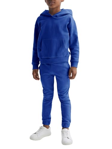 Image of Haloumoning Boys 2 Piece Outfits Sweatsuits Long Sleeve Pullover Hoodie and Sweatpants Tracksuit Set 5-14 Years
