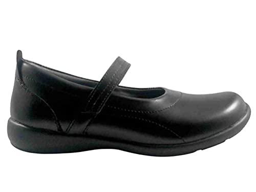 Little Girls Black Soft Leather Shoes, Carla 11M2
