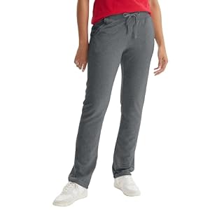 Hanes French Terry Pants, Pocket Lounge Pants for Women, Lighter-Than-Fleece Loungewear, 31” – Pantalon à Poches en Tissu éponge – Femme