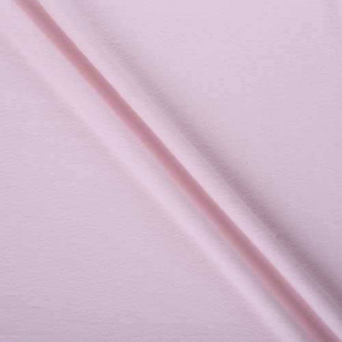 Mook Fabrics Solid Snuggle Flannel Fabric [43in. Wide] – Double Brushed, 100% Cotton Material for Quilting, Apparel, Crafts, & Home Decor Accents | Running Dress Cloth, Lt Pink Cut by The Yard