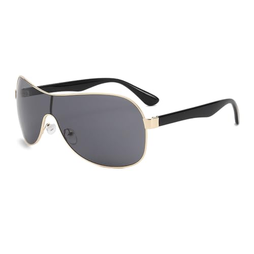 Lunettes de soleil rétro pour terrasses et balades en ville, écran monobloc coupe-vent