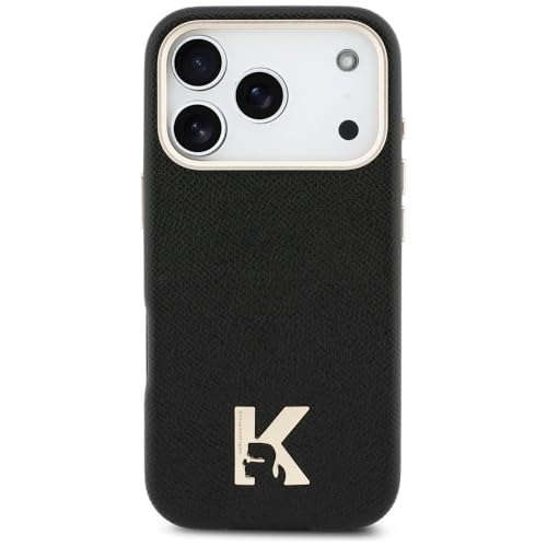 Coque Karl Lagerfeld iPhone 17 Pro compatible MagSafe en marron chic