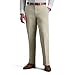 Haggar Men's Classic Fit Flat-Front Hidden Expandable Waistband Premium No Iron Khaki, 32W x 30L - Sand