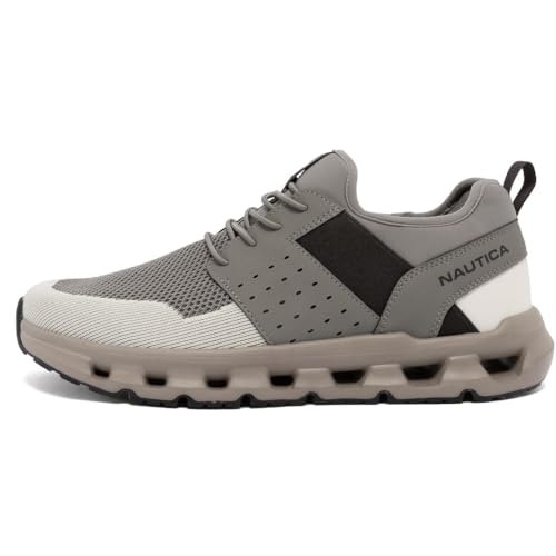 Image of Nautica Mens Running Sneakers Sport Fashion Lace-Up Athletic Soft Shoes for Gym Tennis Men - Cushioned, Breathable, Lightweight & Comfortable