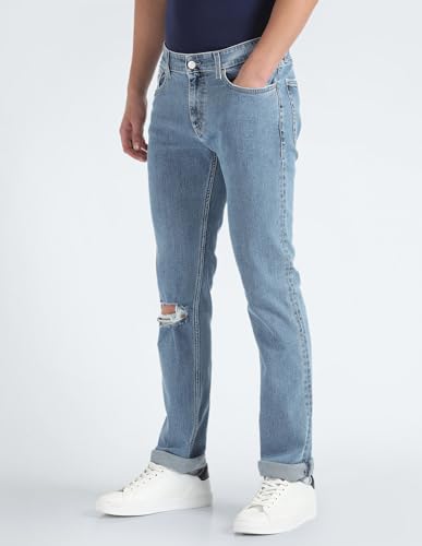 Image of Tommy Hilfiger Men's Mid Rise Straight Jeans
