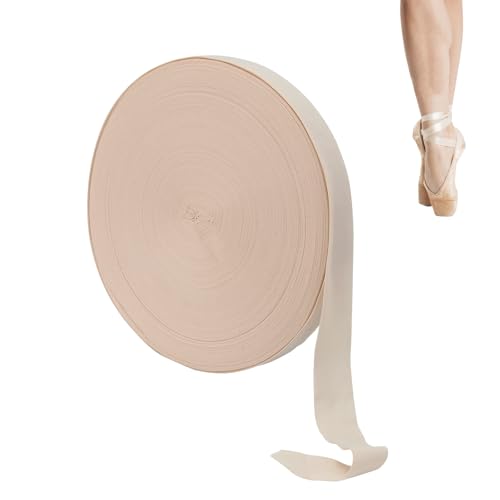 54.7 Yards Ballet Elastic Pointe Shoe Ribbons Roll, 7/8