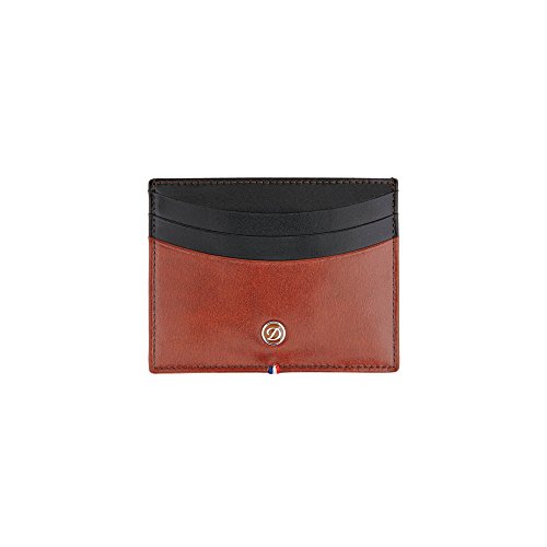 Porte-cartes S.T. Dupont Line D en cuir marron noir : protégez et organisez vos cartes avec style