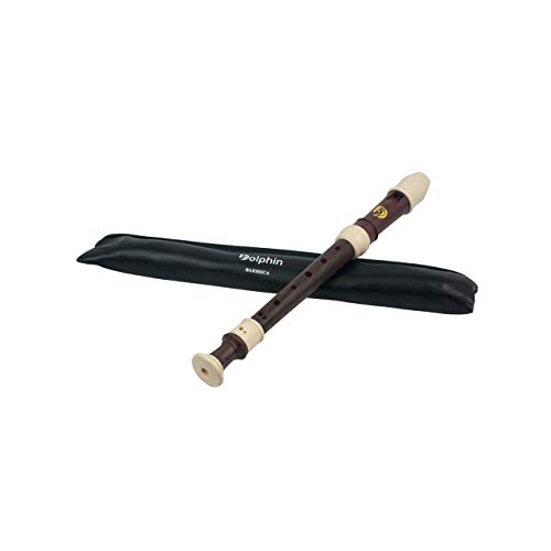 Flauta Doce Barroca Soprano Do Abs Madeira/Marfim Dolphin - DOLPHIN 7655