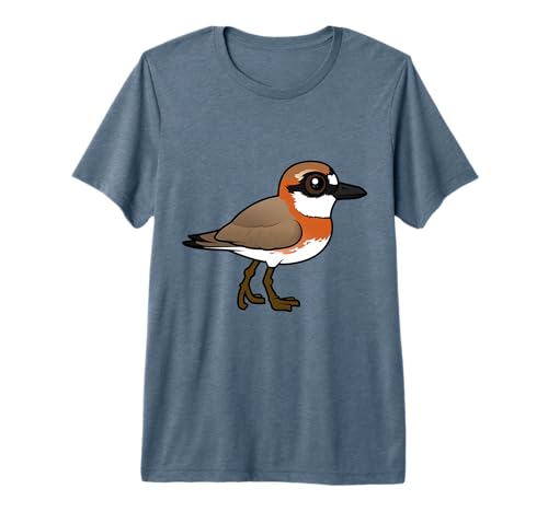 Cute Cartoon Siberian Sand-Plover Birdorable Bird Species Premium Tri-blend T-Shirt