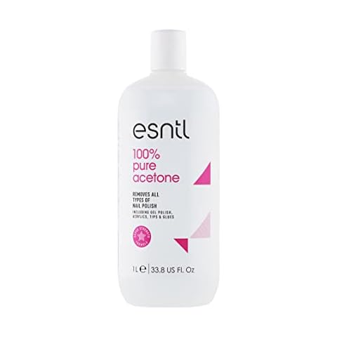 ESNTL 100% Pure Acetone Nail Polish Remover | 1L | Super Strength Formula | Removes Gel, Acrylics, Tips, and Glues | Trusted by UK Beauty Salons Cover