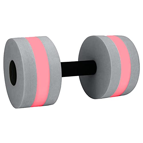 Water Dumbbells Aquatic Exercise Dumbells Water Aerobics Workouts Foam Barbells Hand Bars Pool Resistance Weight Loss Water Sports Fitness Tool for Men Women Kids 2PCS (Gray)