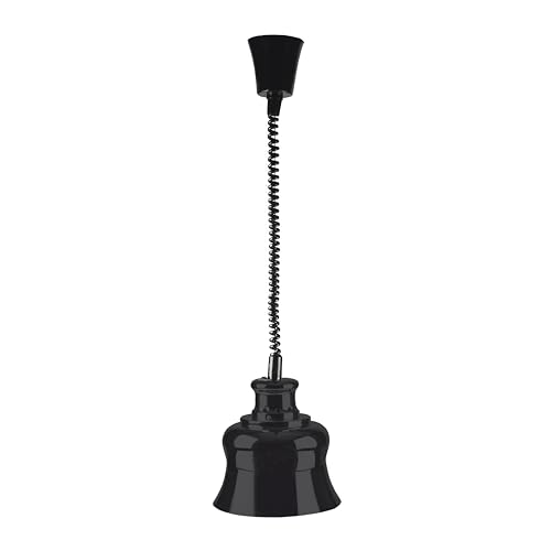 LACOR - 69359 - Lámpara Calentamiento Infrarrojos, Lámpara Extensible, Uso Profesional, Calor Infrarrojos, Aluminio de Máxima Calidad, 275 W, Bombilla Incluída, Negro, 27x27x37cm
