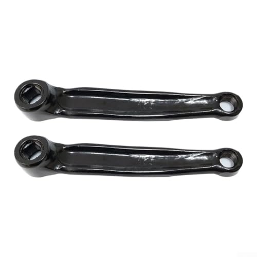 Juego de bielas para bicicleta estática de 165 mm, agujero cuadrado de hierro, piezas de repuesto para ciclismo interior, brazo de pedal para bicicletas estacionarias, color negro, 2 piezas