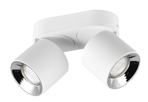 Spot Trio Leuchten en métal blanc mat au design minimaliste épuré