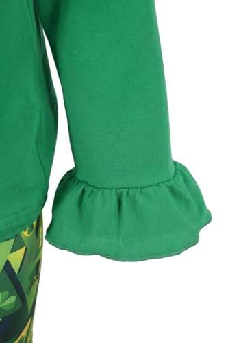 Image of Unique Baby 2 Piece Girls Double Ruffle Leggings and Long Sleeve Shirt Clothes Set Kid and Toddler Girl Outfit