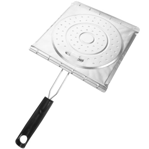 CANIGHT Parrilla para Arepas Colombianas con Mango Tostadora De Camping para Cocinas De Gas Parrilla para Asar Verduras Y Carne Diseño Perforado para Cocción Uniforme