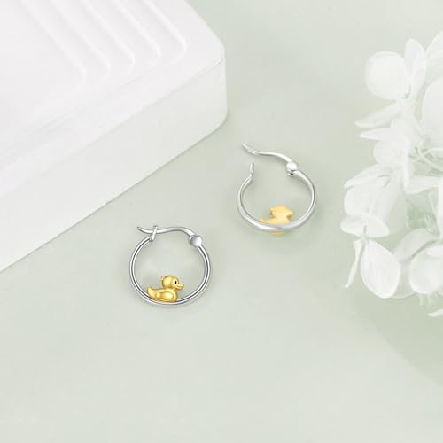 CRMAD Highland Cow/Hummingbird/Ladybug/Duck/Capybara/Rabbit/Seal/Crocodiles/Penduin Earrings for Women Sterling Silver Animal Jewelry2