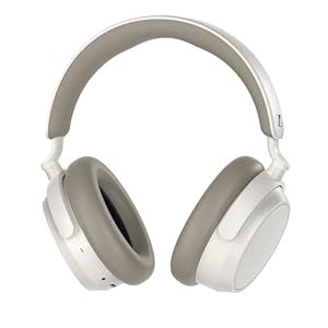 Sennheiser Accentum Plus Wireless Bluetooth Over Ear Headphones-Designed in Germany with Quick-Charge,50H Battery(with ANC),Adaptive Hybrid ANC,Sound Personalization and 2 Yr Warranty – White