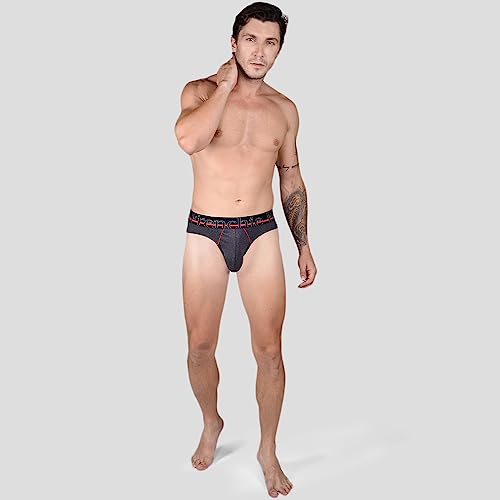 Image of Frenchie Casuals 4002 Men's Cotton Briefs, Soild Underwear for Men with Ultrasoft Waistband - Pack of 4(M)