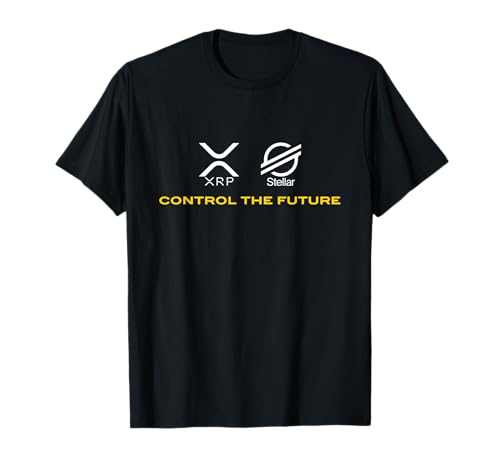 Cryptocurrency t-Shirt XRP XLM Coin Control The Future T-Shirt