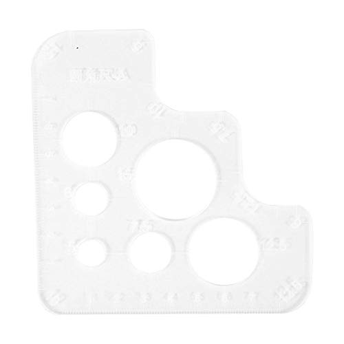 Clear Acrylic Circle Template, Round Corner Stitching Ruler Stencil Corner Hole Stitching Corner Templates Leather Positioning Tool LeatherCraft DIY Tool Supplies(Type A)