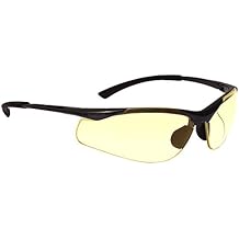 Bolle Safety 253-CT-40046 Contour Safety Eyewear with Semi-Rimless Nylon Frame and Yellow Tint Anti-Fog Lens