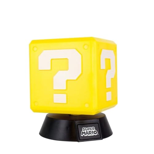 Paladone Lampada Question Block 3D 50 W, Oro, Standard