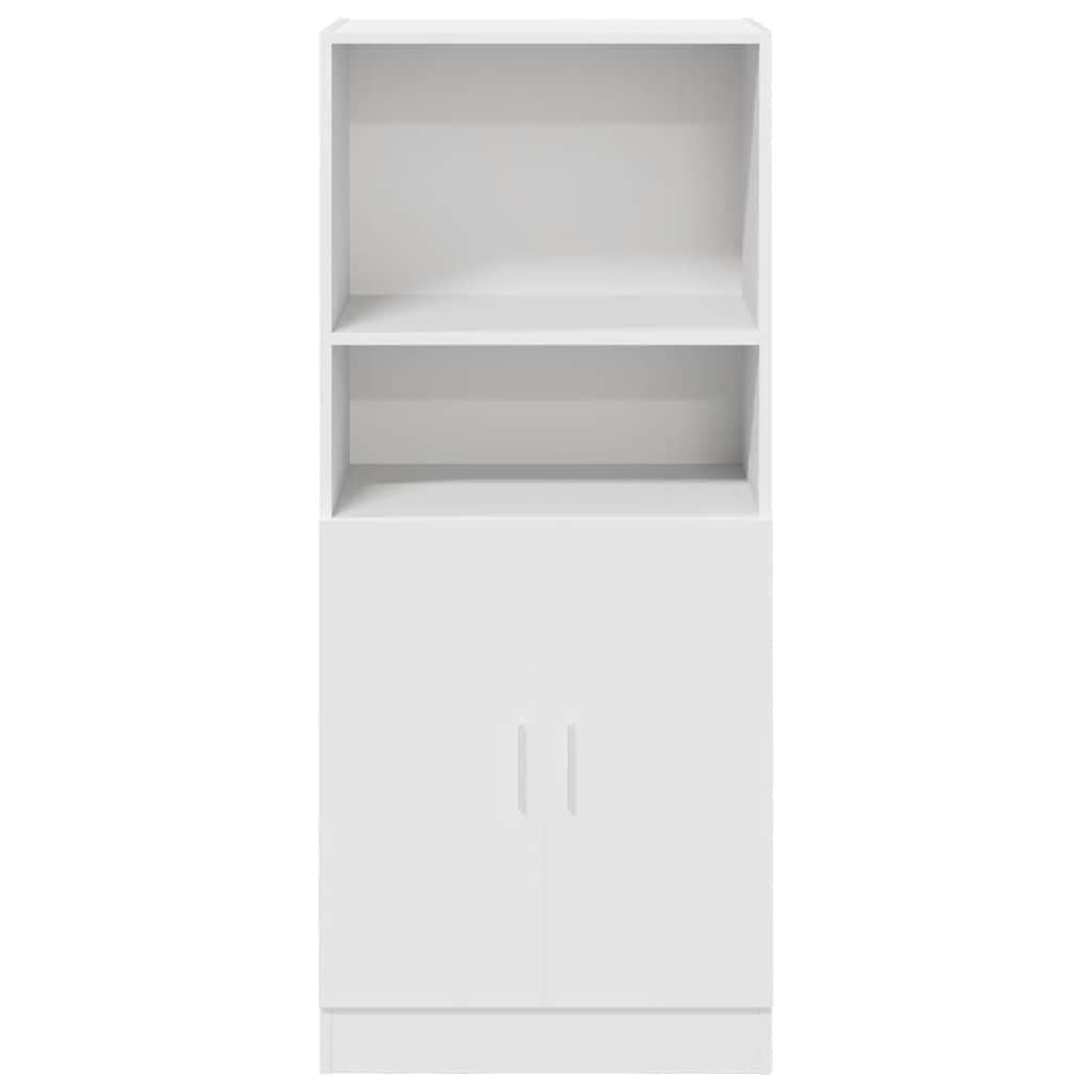vidaXL Mobile da Cucina Bianco 57x41,5x131,5 cm in Truciolato, Armadio, Armadio dispensa da Cucina, Armadio da credenza da Cucina, Armadio da Cucina