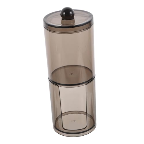 WEKADRIN Organizador de Algodón Negro Elegante y Compacto Dispensador Doble para Bastoncillos y Almohadillas Almacenamiento Práctico para Baño y Tocador