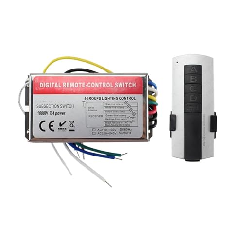 Control digital segmentado 220V de 6 canales para interruptor de luz remoto y lámparas LED