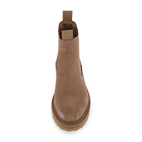 CUSHIONAIRE Women's Derby Genuine Suede Chelsea boot +Memory Foam, Wide Widths Available3