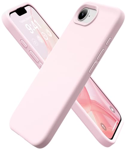 GolbinBox Magnetic for iPhone 17e Case & iPhone 16e Case Compatible with MagSafe [Soft Anti-Scratch Microfiber Lining] Slim Liquid Silicone Shockproof Protective Phone Case 6.1 inch Chalk Pink
