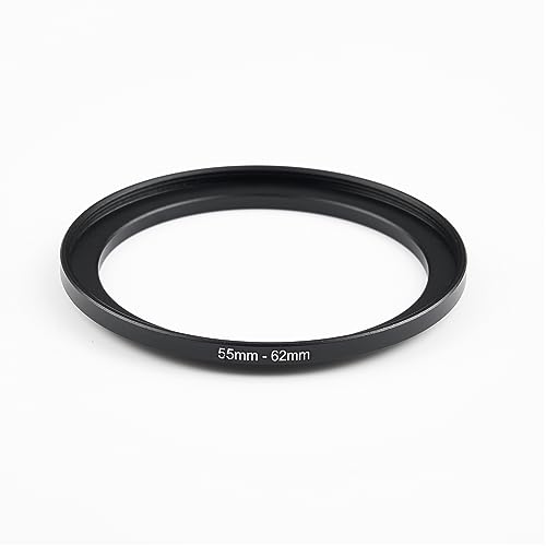 Image of 55mm to 62mm Step-Up Ring Filter Adapter,for All Brands UV ND CPL, Metal Ring Step-Up Rings Adapter Filter (55mm-62mm)