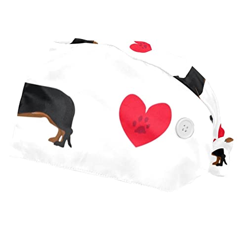 Chapeaux de travail teckel unisexe | Lot de 2 casquettes réglables
