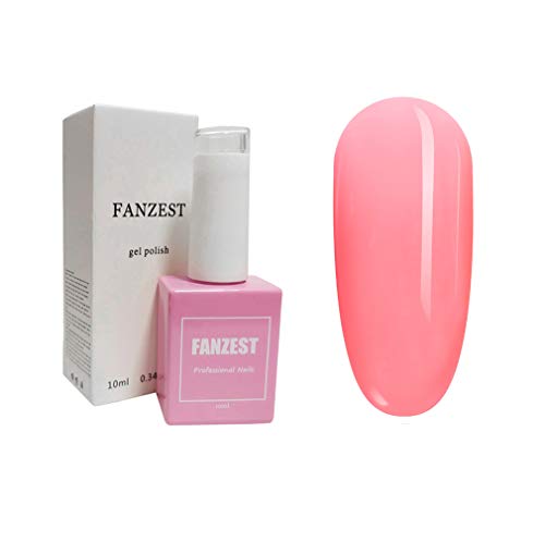 FANZEST Gel Nail Polish LED UV Gel Soak Off Nail Gel Polish Varnish Nail Art Manicure Pedicure (Health Pink)