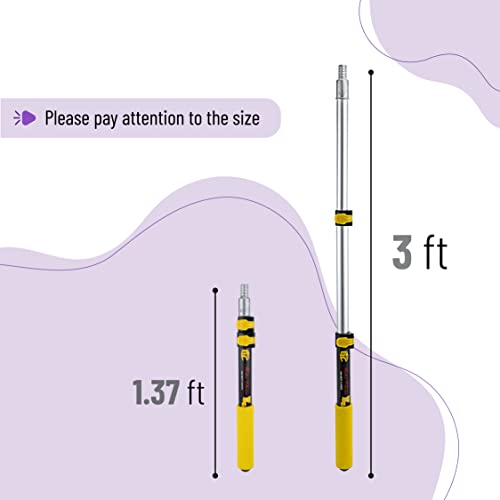 Bates- Verlängerungsstange, 42,7–901 cm, Teleskopstange, Farbstange, ausziehbare Stange, Farbroller-Verlängerungsstange, Malerstange, Verlängerungsgriff, Teleskopgriff, Teleskop-Farbrollerstange