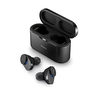 T1BK/00 Philips Fidelio Ruisonderdrukkking Pro Plus Draadloze In-Ear Koptelefoon voor volwassenen, Microfoon en Touch Control, Bluetooth-multipoint, 48 Uur Speeltijd, Eersteklas Fidelio-ontwerp