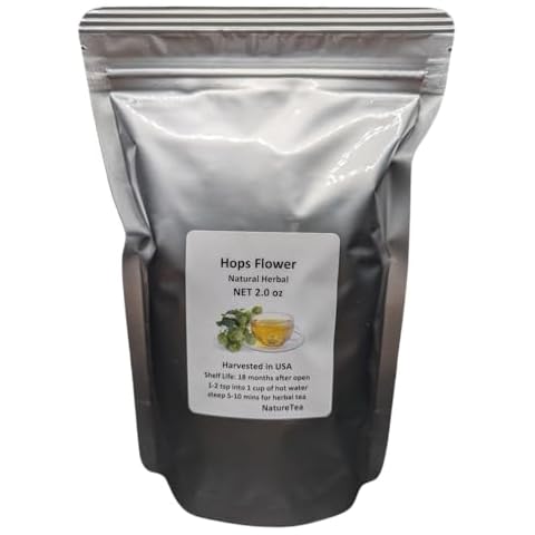 Hops Flowers - Dried Humulus lupulus Loose Tea from 100% Nature (2 oz) Cover